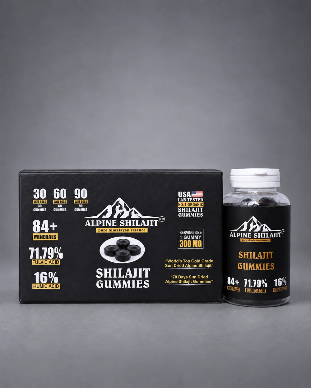 Alpine Shilajit gummies pouch